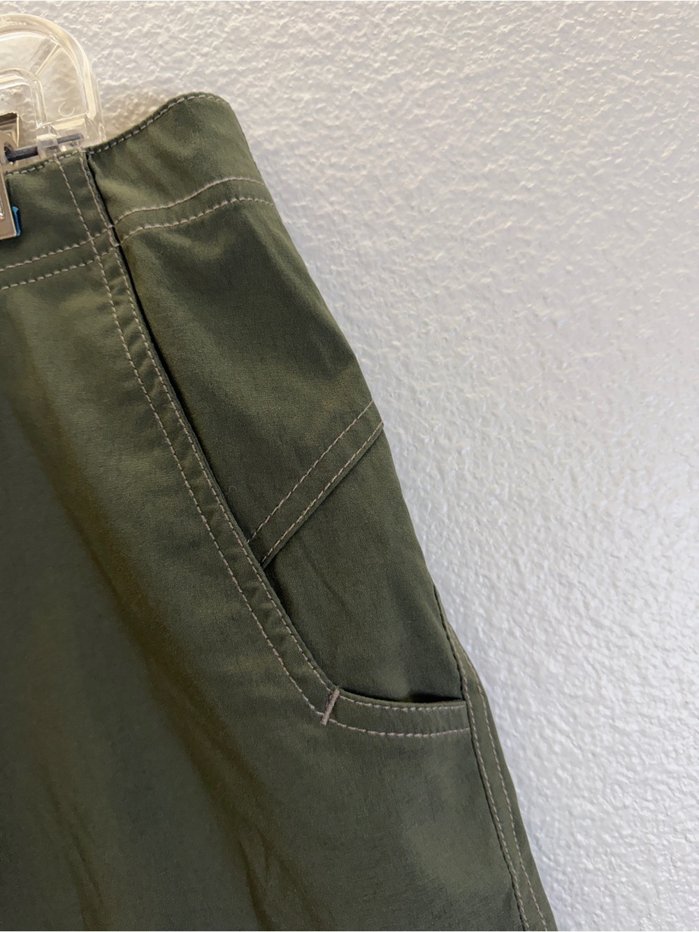 sahalie Women's High-Waist Olive Green Outdoor Shorts - Picture 3 of 10